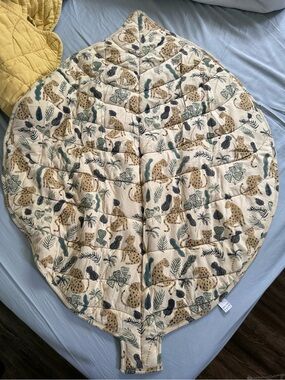 Kate Quinn jaguar leaf play mat BAMBOO